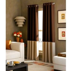 Kendall Elegant Brown and Tan Curtains